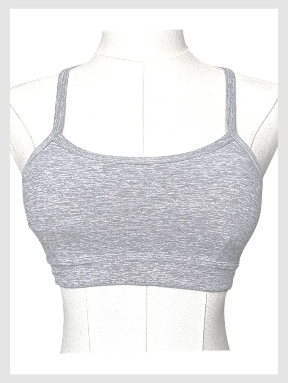 Alo Yoga Alosoft Sports Bra Gray Strappy Seamless XS